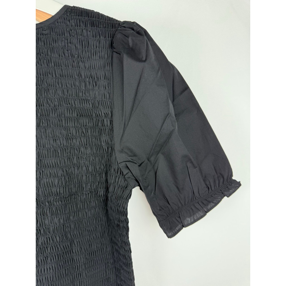 NWT Women's MAUBY Smocked Puff Sleeve Top Black Size XL - Picture 7 of 10